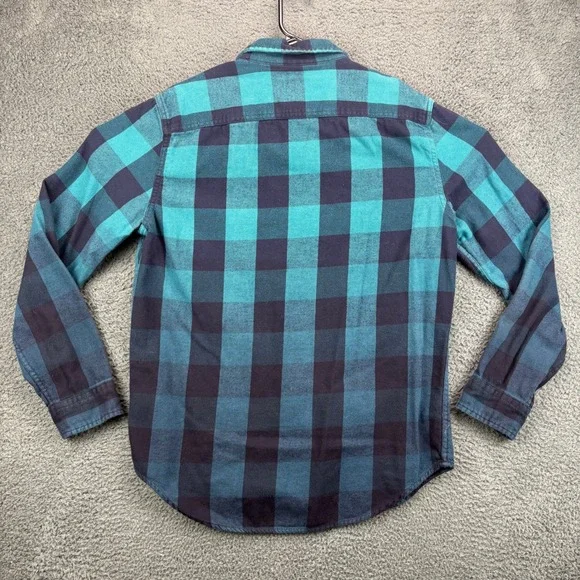 American Eagle Outfitters Mens Plaid Flannel Button Up Shirt Long Sleeve M - Picture 7 of 8